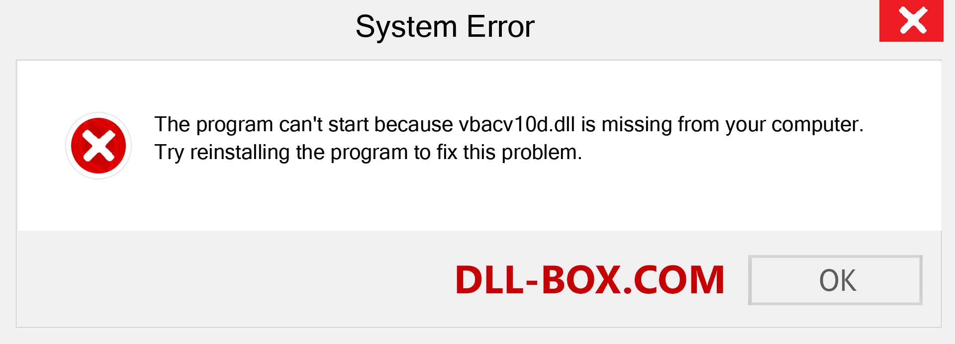  vbacv10d.dll file is missing?. Download for Windows 7, 8, 10 - Fix  vbacv10d dll Missing Error on Windows, photos, images